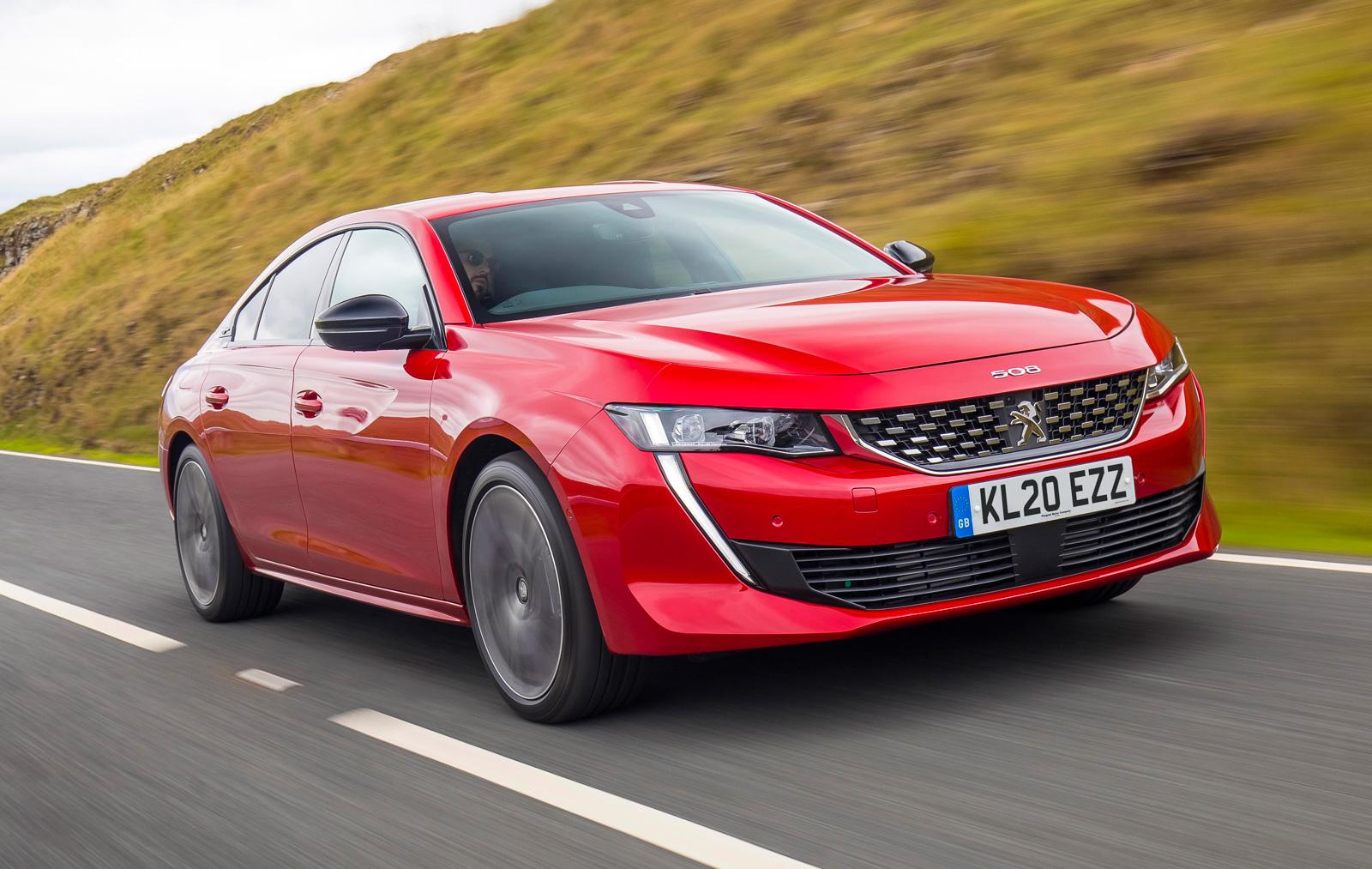 red peugeot 508
