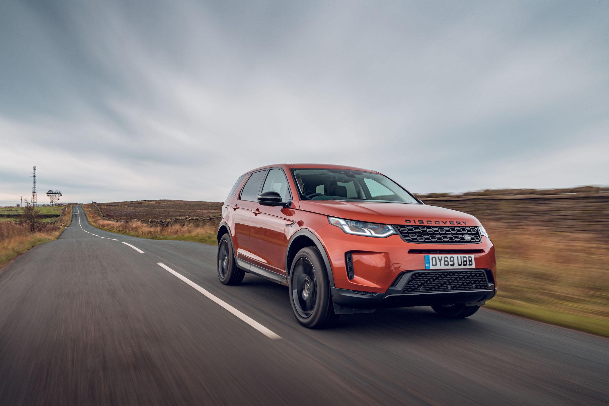 orange land rover discovery sport